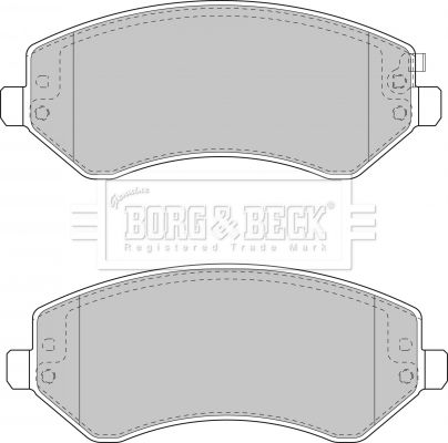 BORG & BECK Комплект тормозных колодок, дисковый тормоз BBP1830